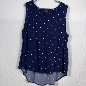 3 For $20 Torrid Crepe Chain White Dotted Tank 0153
